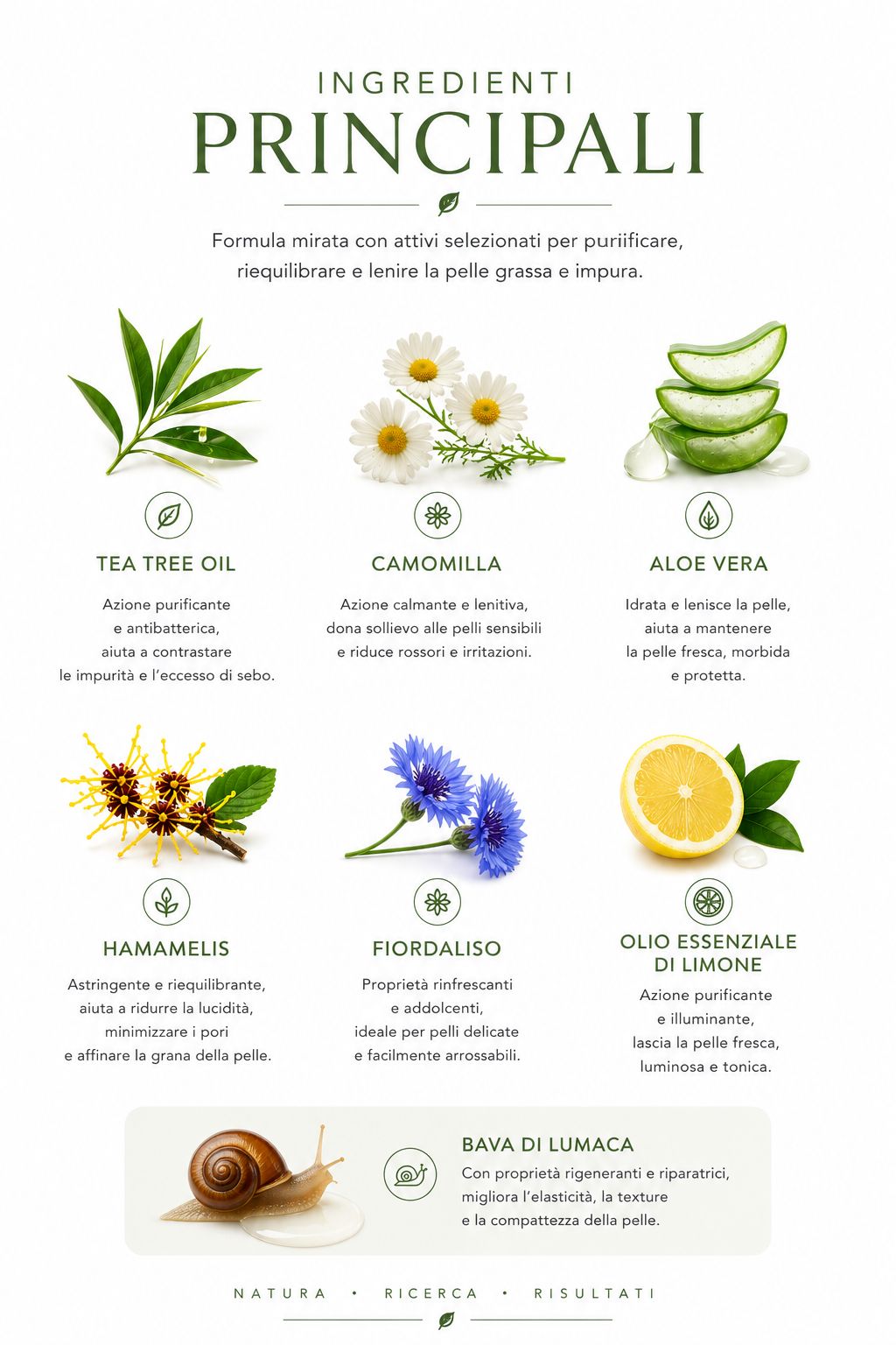 Mousse detergente viso purificante e delicata