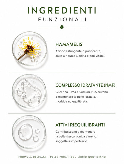Tonico Sebo equilibrante HAZEL - Purificante e Riequilibrante