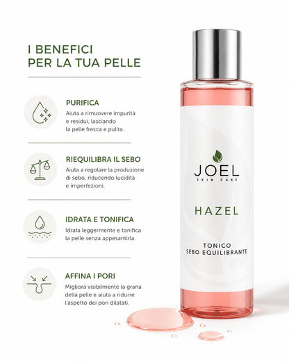 Tonico Sebo equilibrante HAZEL - Purificante e Riequilibrante