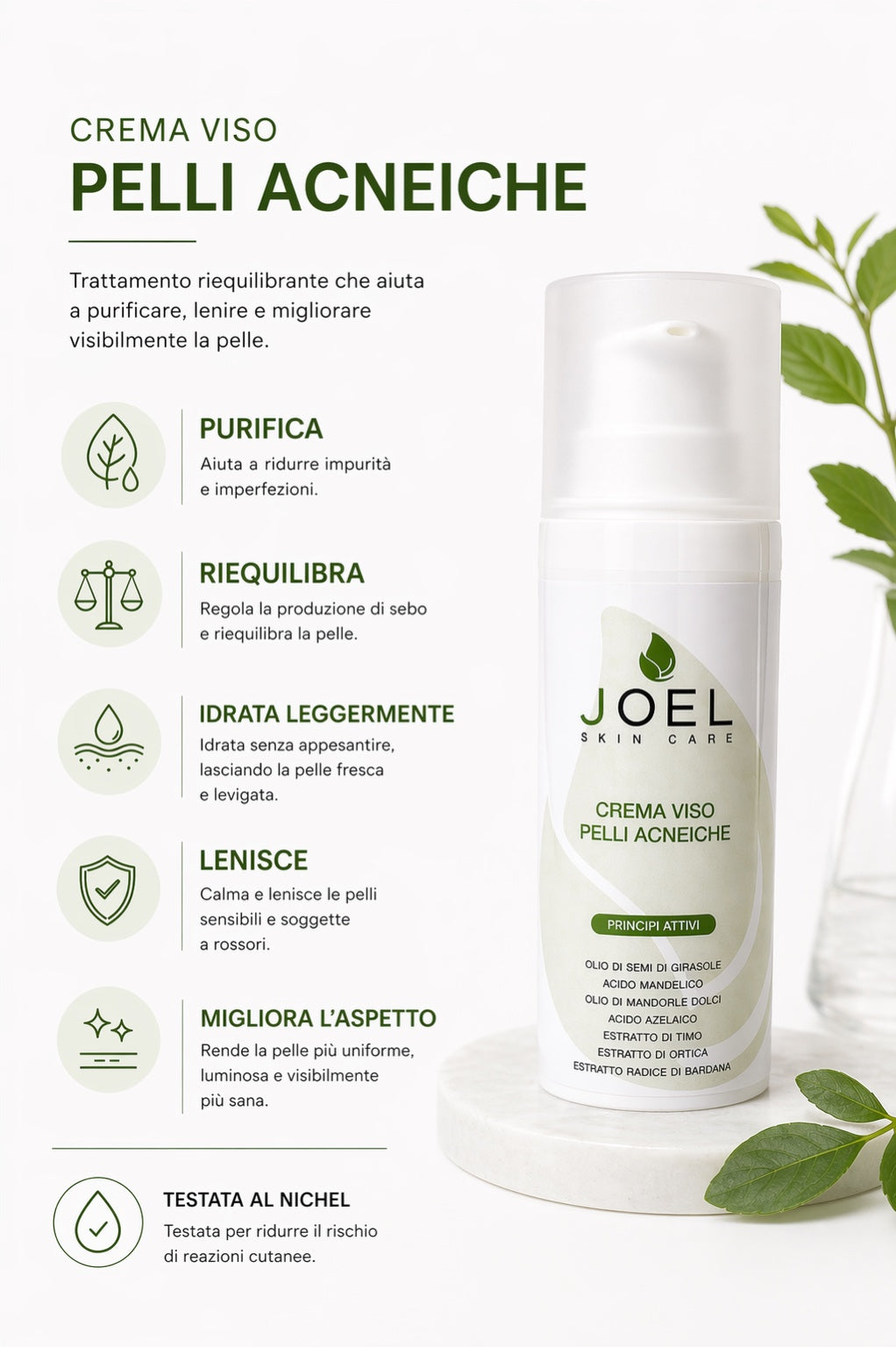 Crema Viso Riequilibrante - Pelli Acneiche